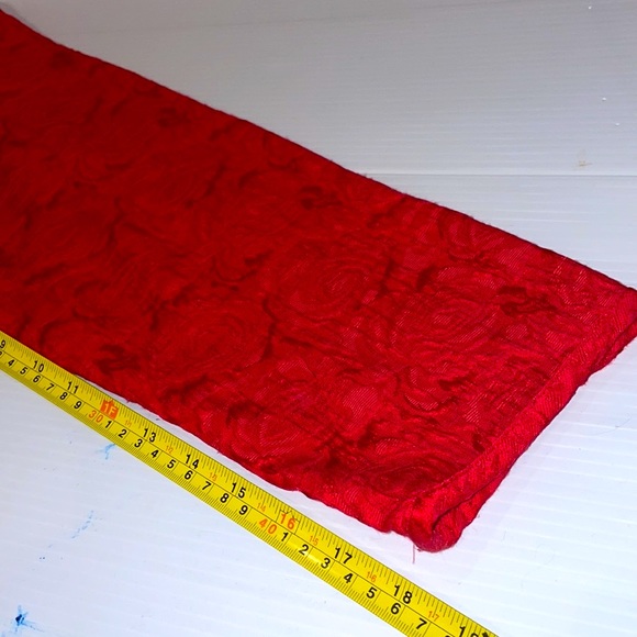 Chico’s Red Jacquard  Jacket / Top Excellent Women’s size 3 ( fits 16 ) - Picture 7 of 12